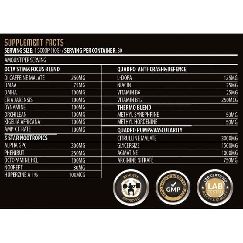 Hammer Atomic Pre-Workout DMHA DMAA Strength 300g - Galeri