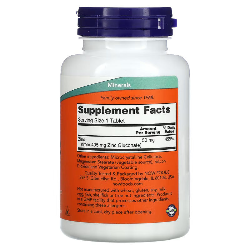 Now Foods Zinc(Çinko) Immune Support 50 mg, 250 tabs - Galeri
