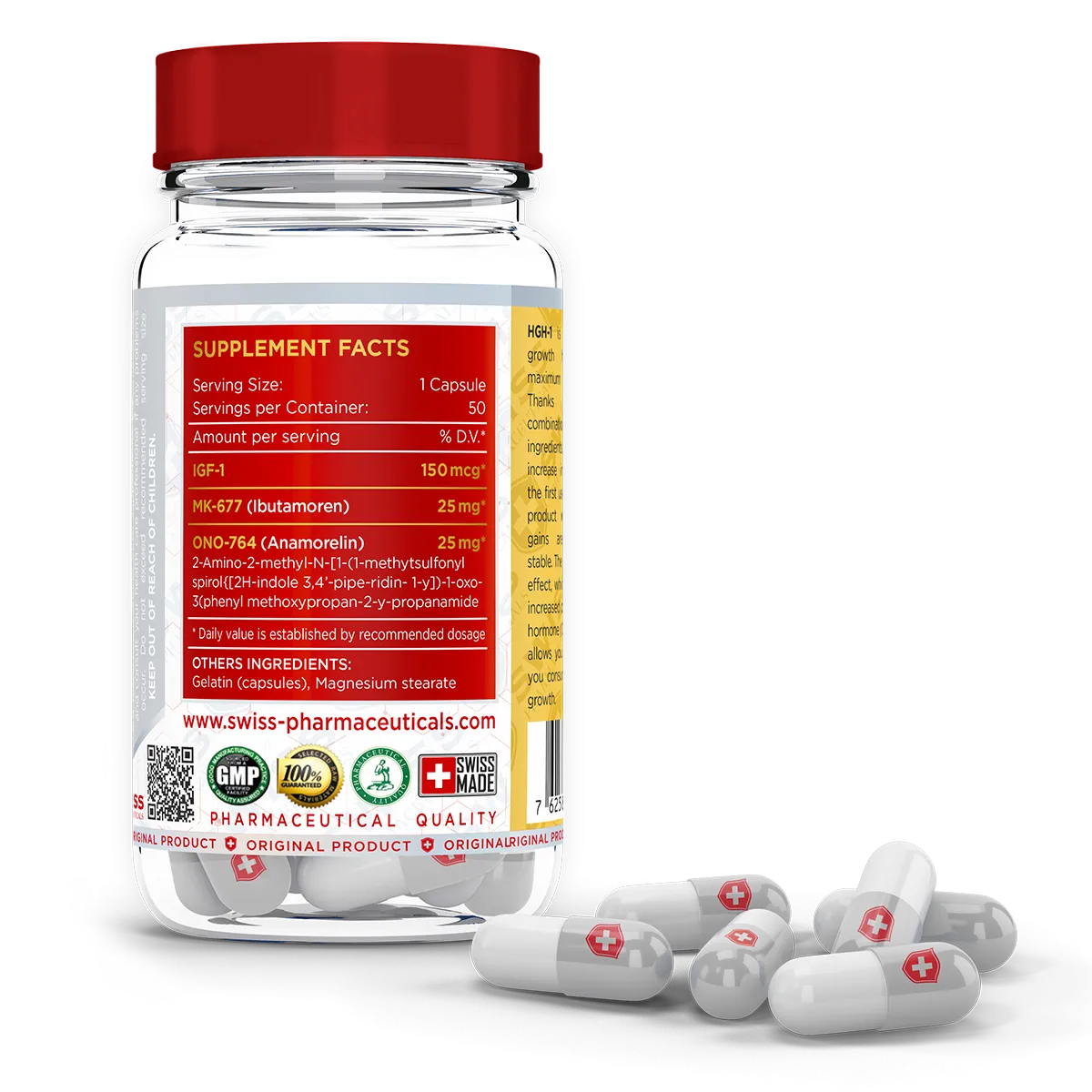 Swiss Pharmaceuticals HGH-1 Mk677 Ibutamoren + IGF 50 Caps - Galeri