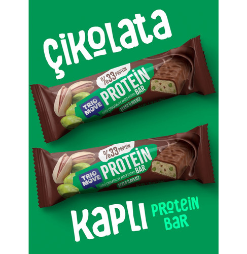 Trio Move Protein Bar 9 Adet X 50 Gr Sütlü Çikolatalı &amp; Antep Fıstıklı - Galeri