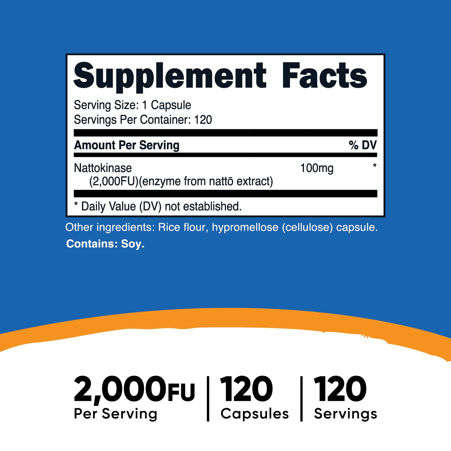 Nutricost Nattokinase 2,000 Fu 120 Capsules - Galeri
