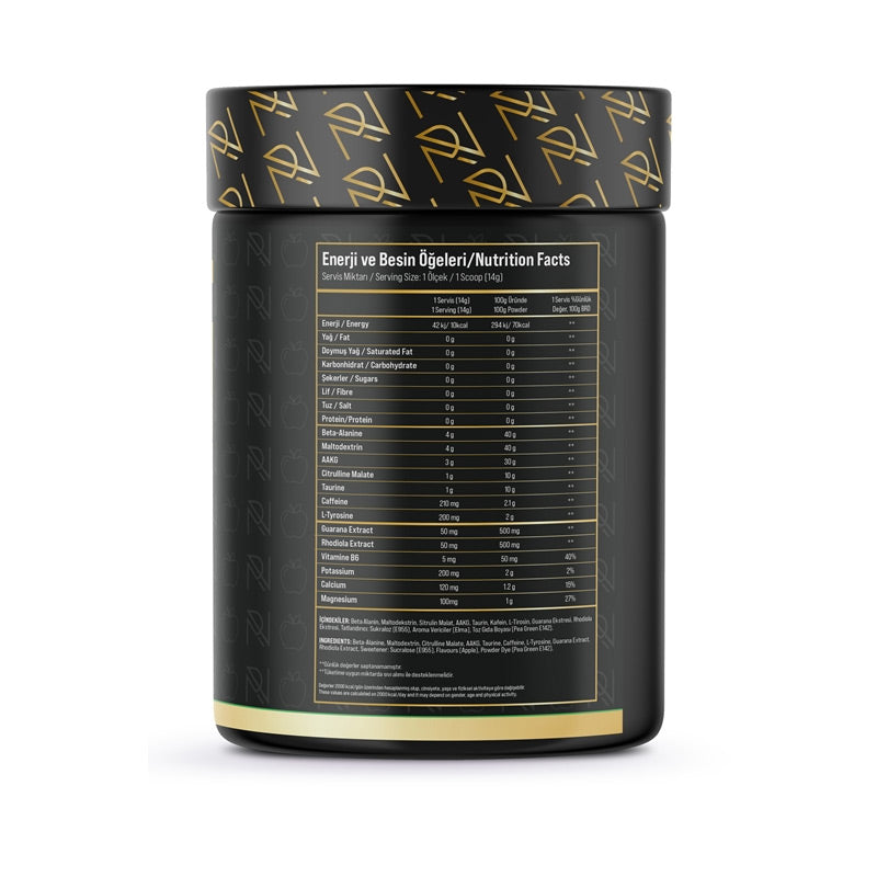 Rhea Nutrition Preworkout 420 Gram - Yeşil elma aroma - Galeri