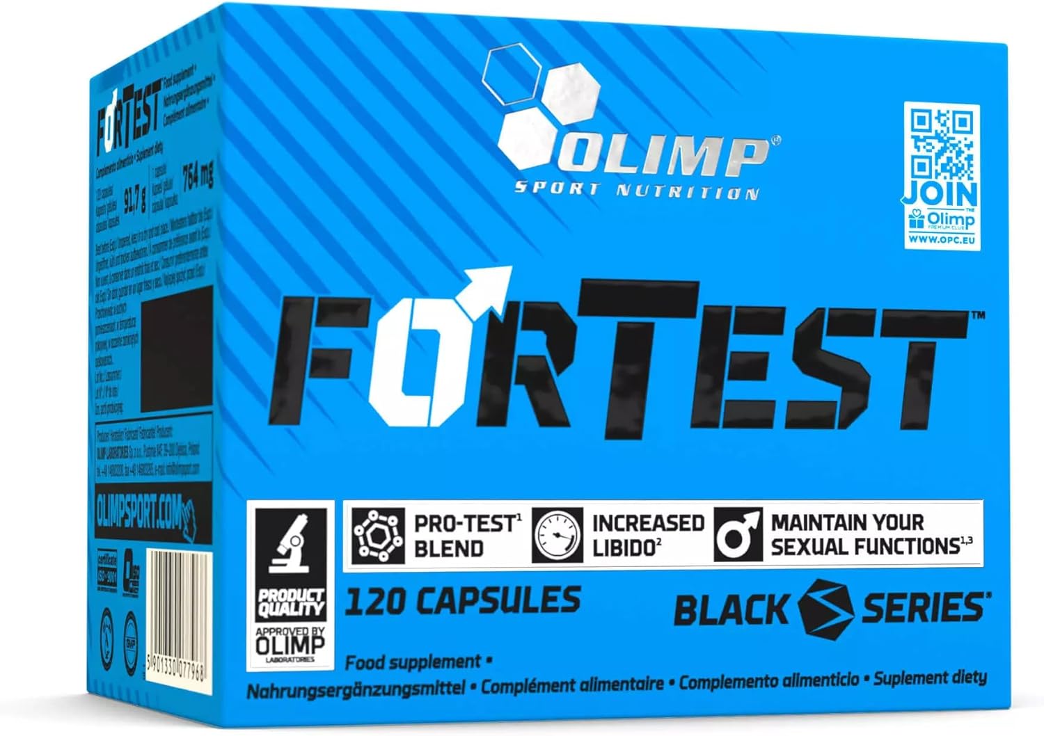 OLIMP ForTest Pro Maca Safforn Fenugreek Shilajit Test Booster 120 Caps