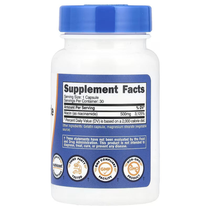 Nutricost Niacinamide Vitamin B3 500 mg 30 capsules - Galeri
