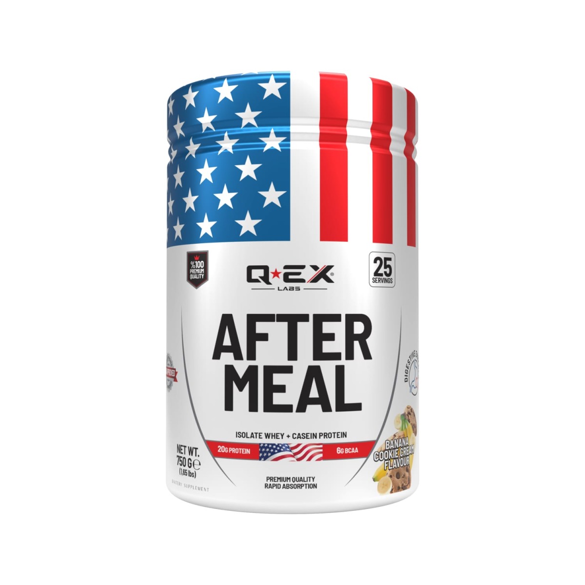 Qex Labs After Meal İsole+Casein Protein 750 gr 25 Servis