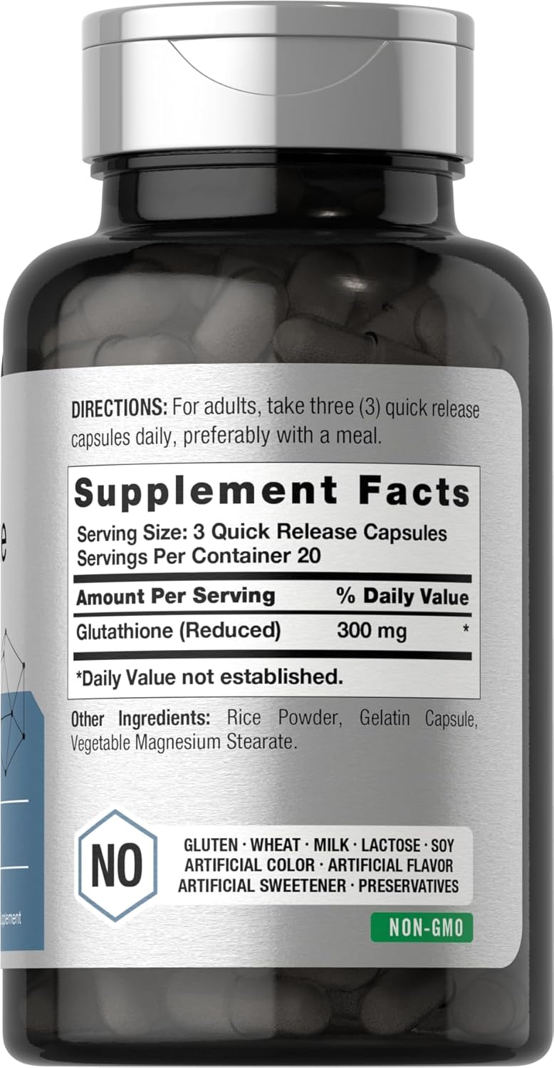 Horbaach Glutathione 300mg per serving | 60 Capsules - Galeri