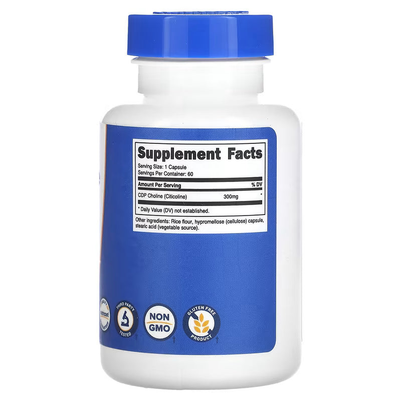 Nutricost CDP Choline Citicoline 300 mg 60 Capsules - Galeri