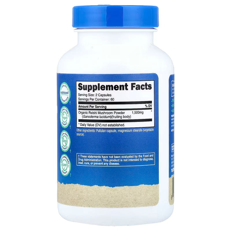 Nutricost Organic Reishi Mushroom 120 Capsules - Galeri