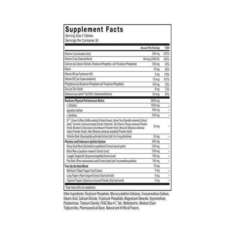 Force Factor Score! Hardcore Nitric Oxide Booster Tongkat Ali Tribulus Horny goat Men Maca L-Citrulline 120 Tablet - Galeri