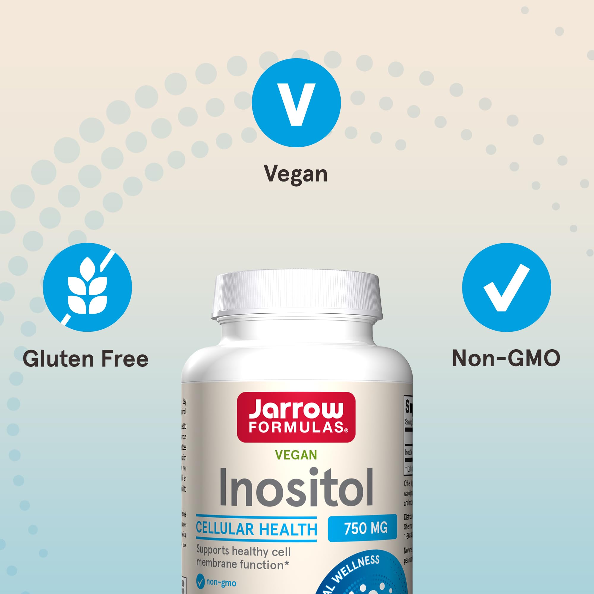 Jarrow Formulas, Vegan Inositol, 750 mg, 100 Veggie Caps - Galeri