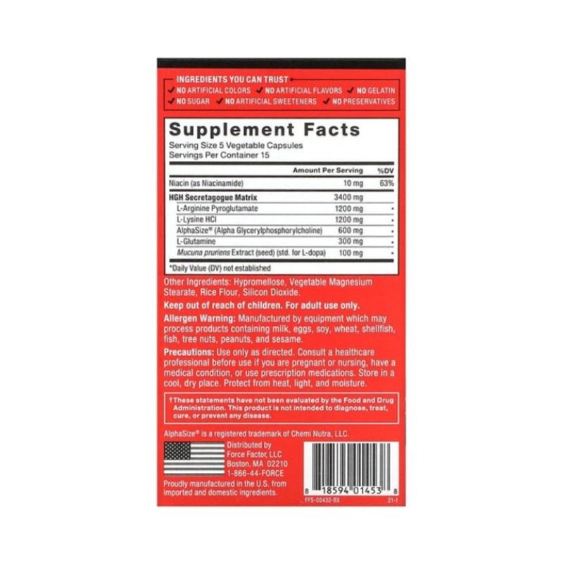 Force Factor Prime HGH Secretion Activator 75 Capsul - Galeri