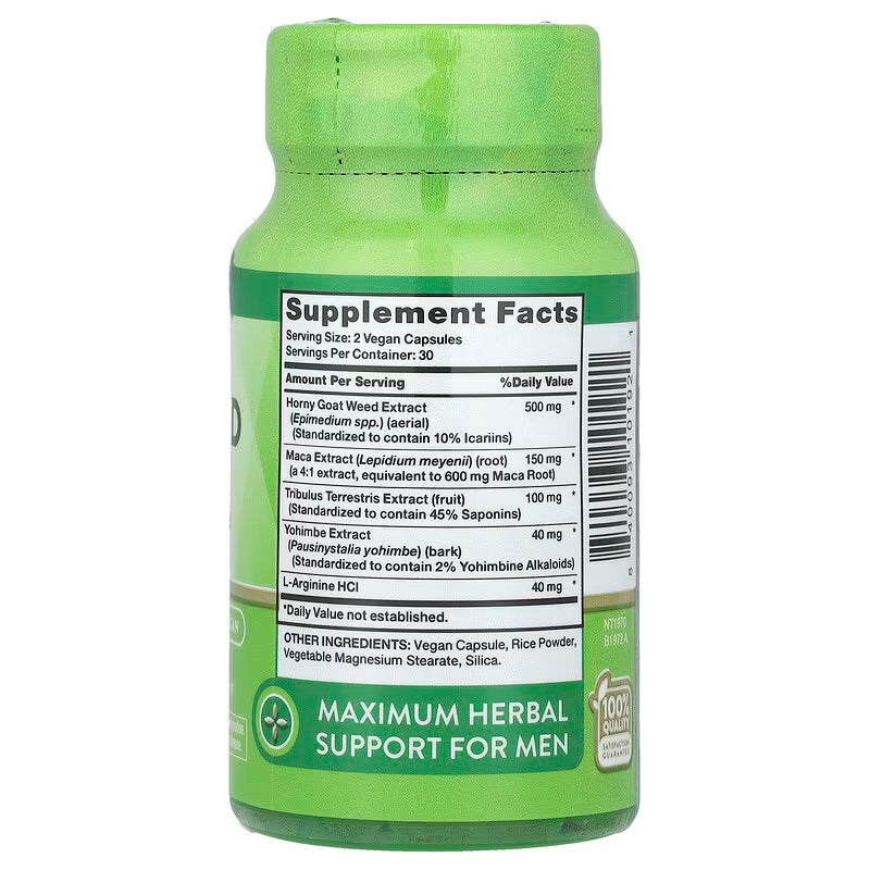 Nature's Truth Horny Goat Weed with Maca Tribulus Male Performance 60 Caps - Galeri