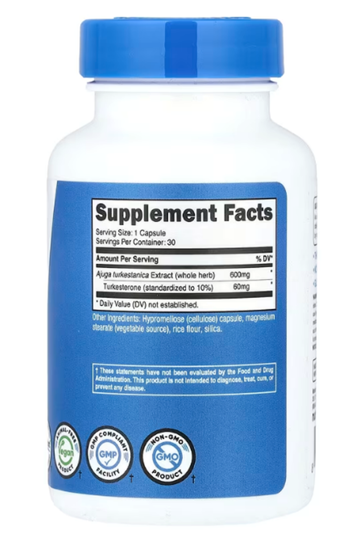 Nutricost Performance Ajuga Turkesterone 600mg 30 Caps - Galeri