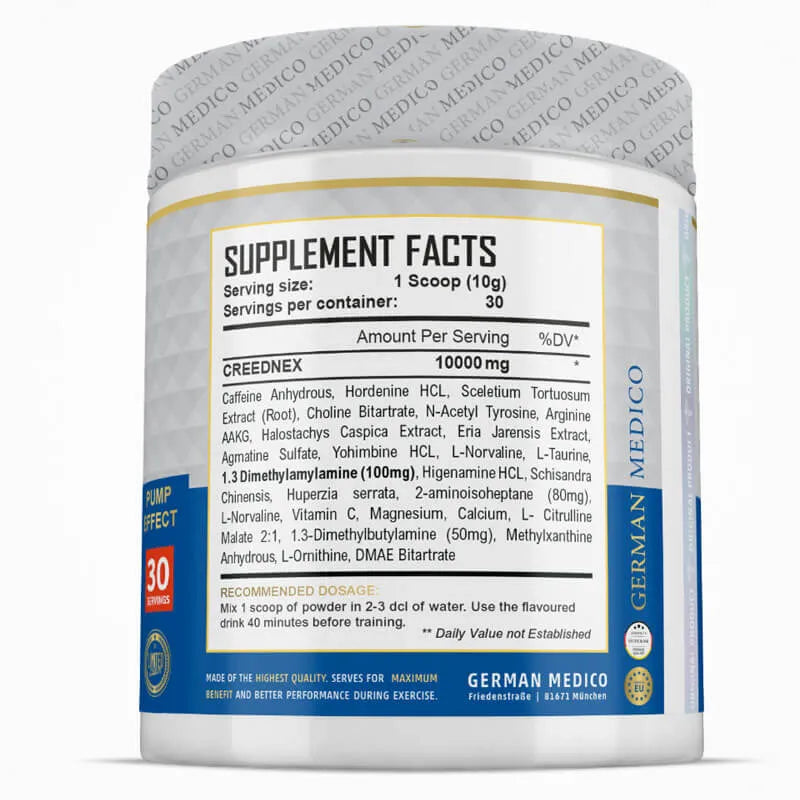 German Medico Creednex DMAA+DMHA Pump Pre Workout - Galeri
