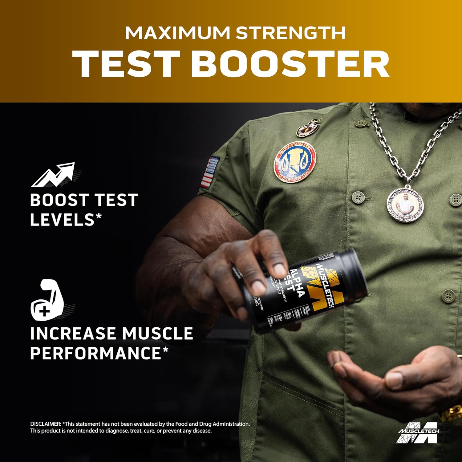 MuscleTech Alpha Test Testo booster Tribulus  Fenugreek Shilajit 120 Capsules - Galeri