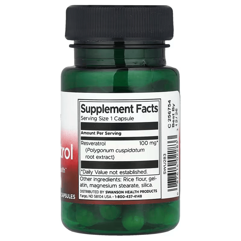 Swanson Resveratrol 100 mg 30 Capsules - Galeri