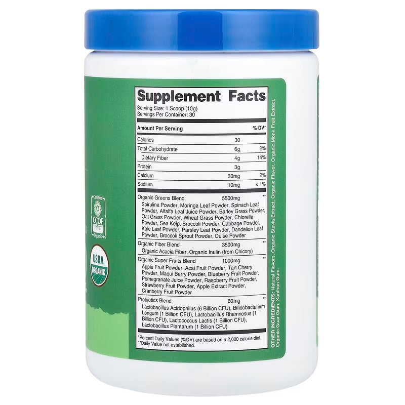 Nutricost Organic Super Greens Super Foods 309 Gram - Galeri