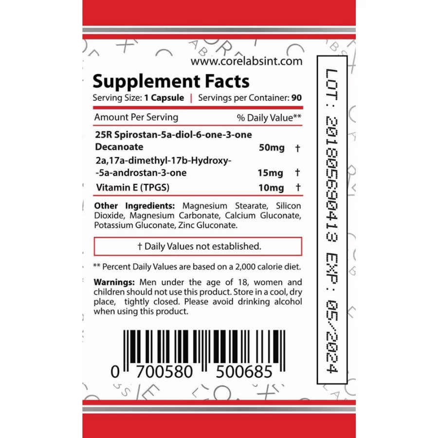 CORE LABS BULK Rx Decanoate 90 caps - Galeri