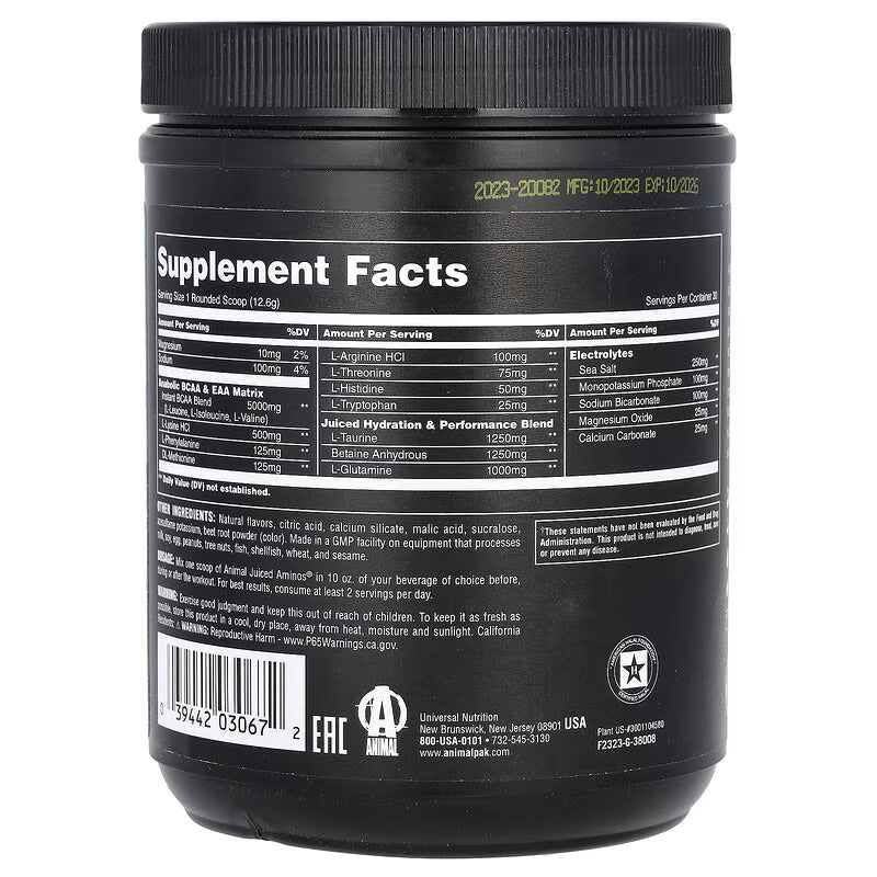 UNİVERSAL ANİMAL Juiced Aminos Bcaa + Recovery - Galeri
