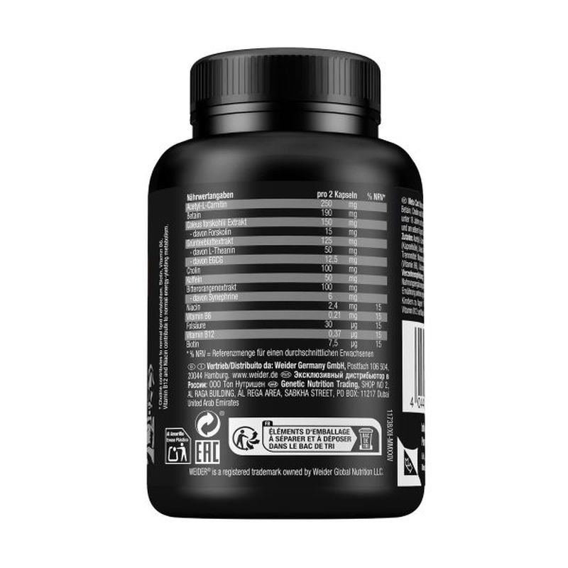 WEIDER Meta Cut Burner Acetyl-L-Carnitine Betaine – 120 caps - Galeri