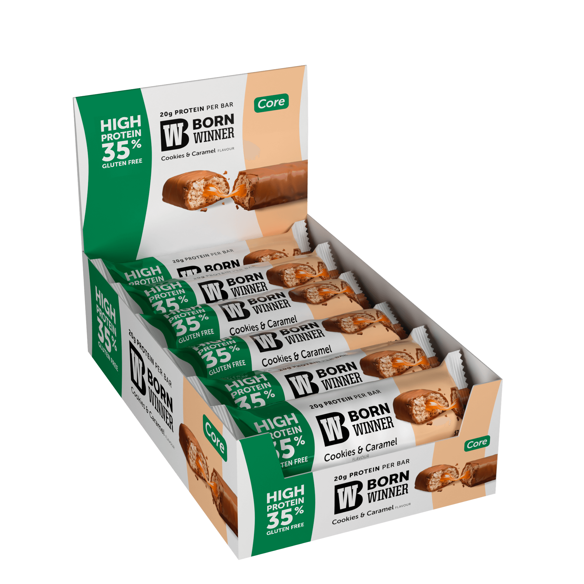 Born Winner Core Protein Bar Box / 12 x 57 g - Galeri