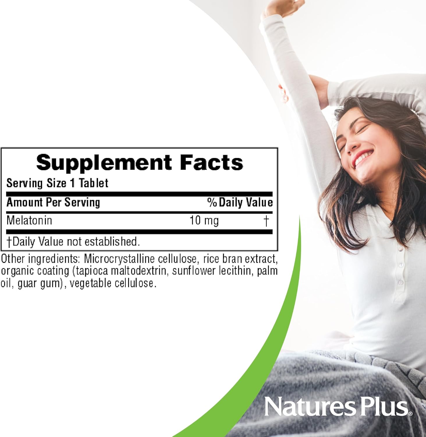 NaturesPlus Melatonin 10 mg - 90 Fast-Acting Tablets - Vegan, Gluten Free - 90 Servings - Galeri