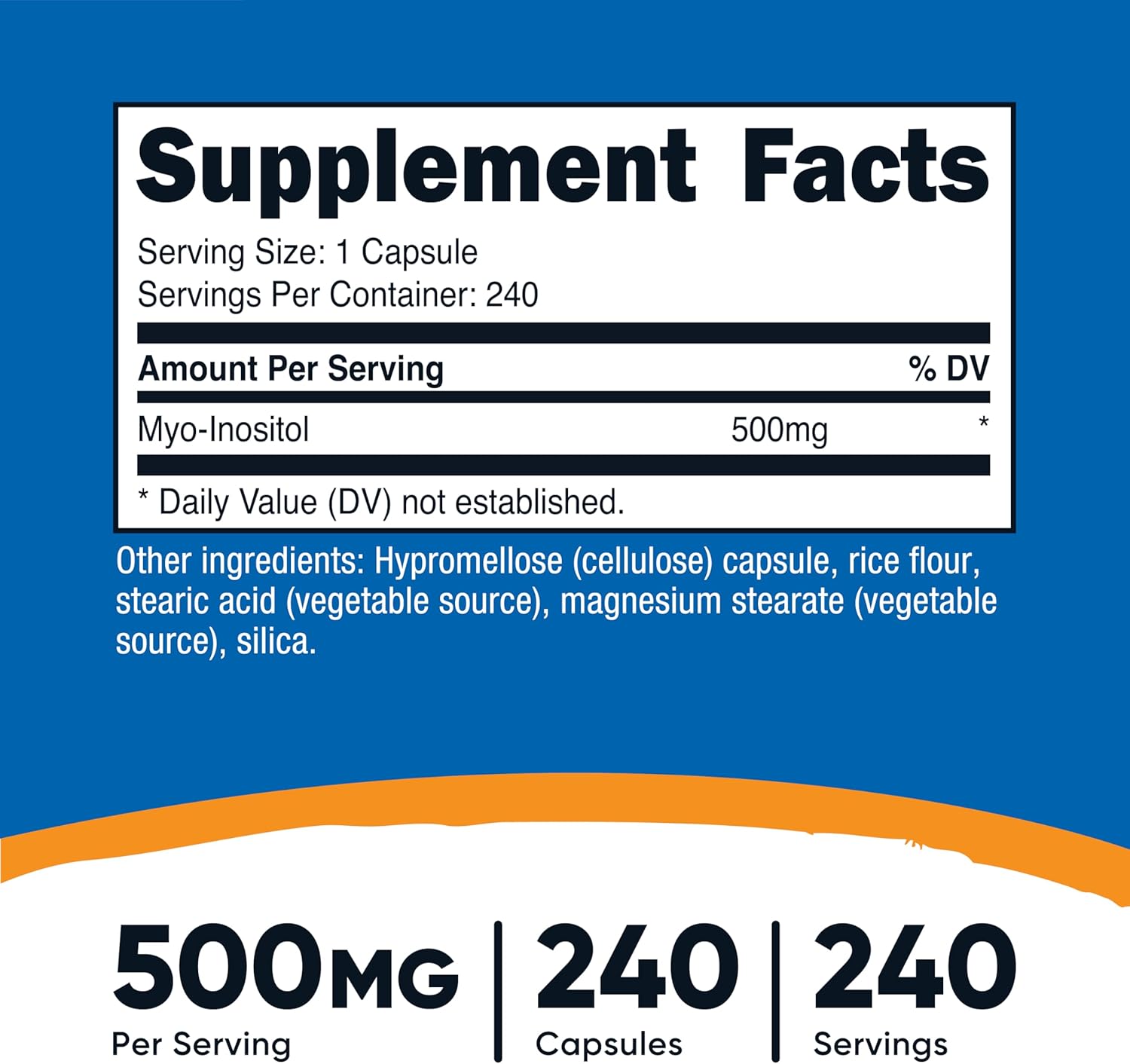 Nutricost Myo Inositol 500mg 240 Caps - Galeri