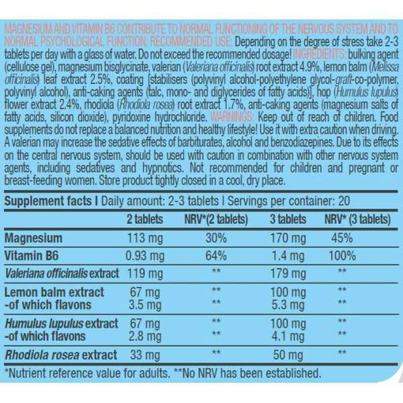 BiotechUsa Valerian Forte Lemon Balm Rhodiola - 60 tablet - Galeri