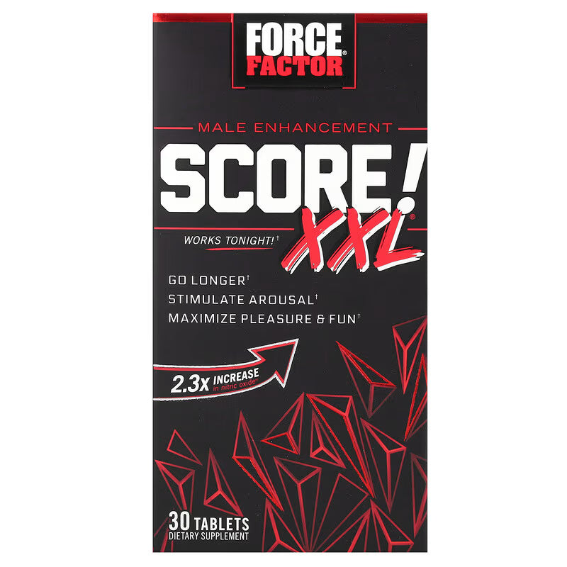 Force Factor SCORE XXL L-Citrulline Tribulus Horny Goat Black Maca Theanine 30 Tablet