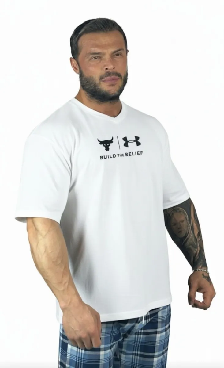 OVERSIZE TİŞÖRT BUILD THE BELIEF BEYAZ