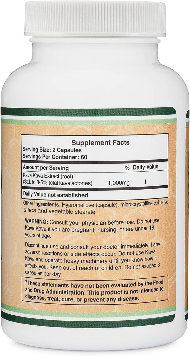 DOUBLE WOOD Kava Kava Extract 1000 Mg 120 Caps - Galeri