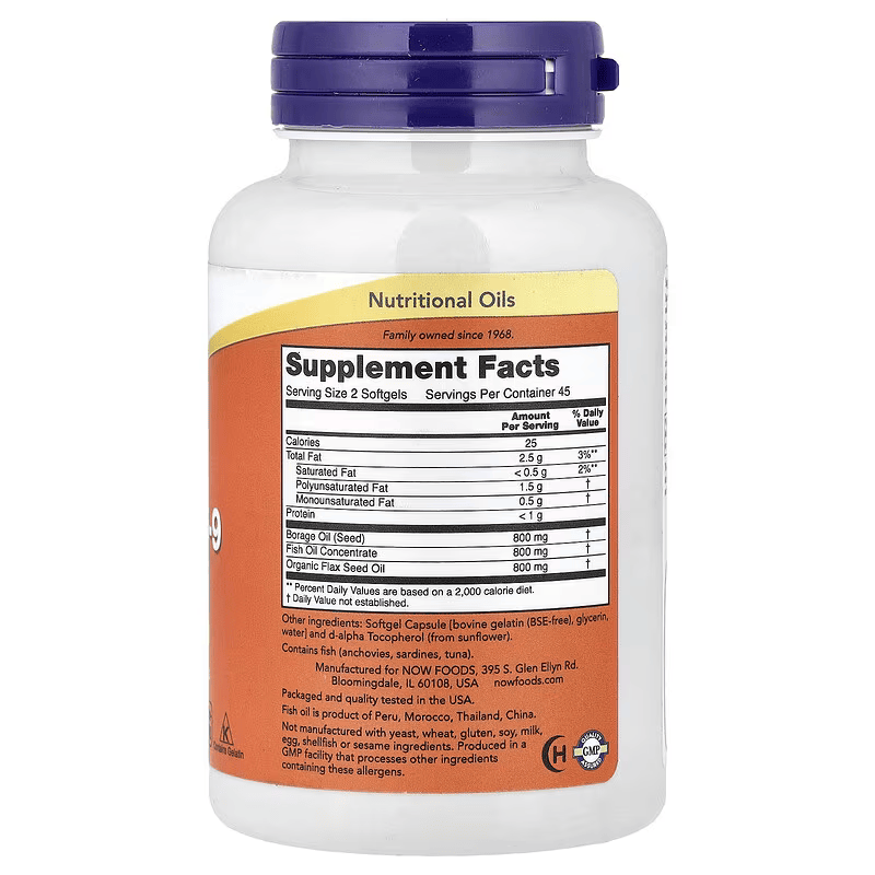 NOW Omega 3 3-6-9 90 Softgels - Galeri