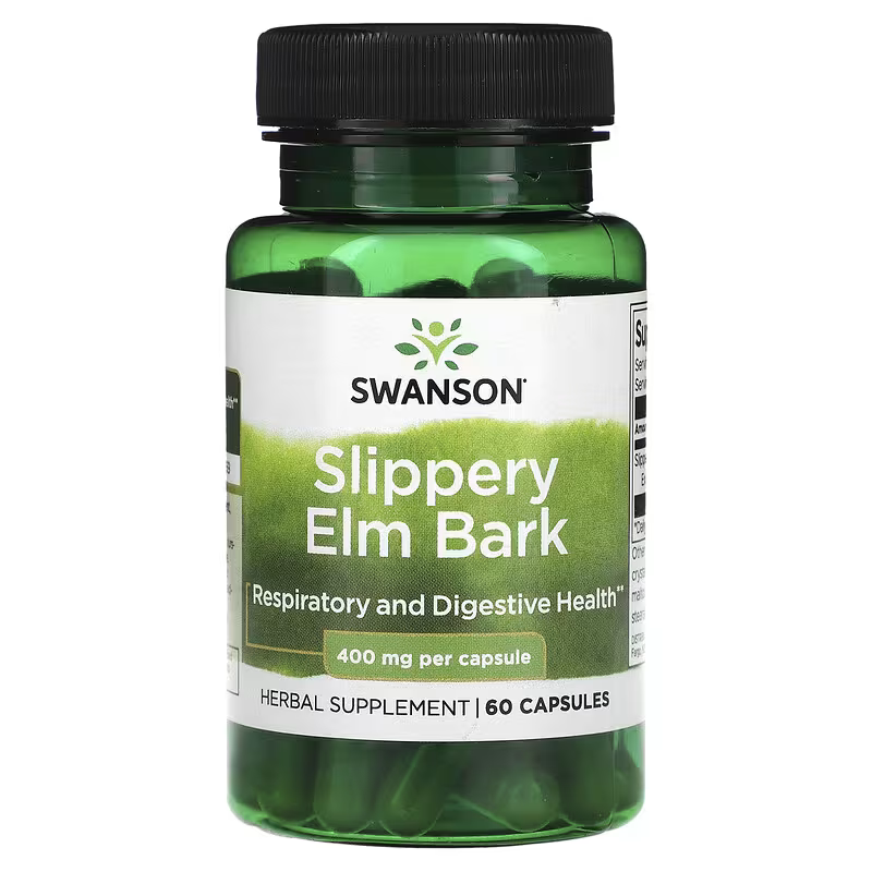 Swanson Slippery Elm Bark Digestive Health  400 mg 60 Capsules