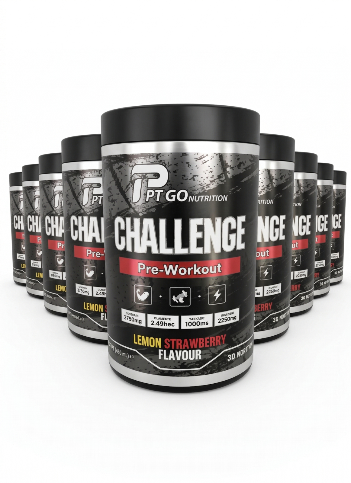 12 Li Pt Go Avantaj Paketi Challenger V8 Pre Work Out 450 Gr 30 Servis