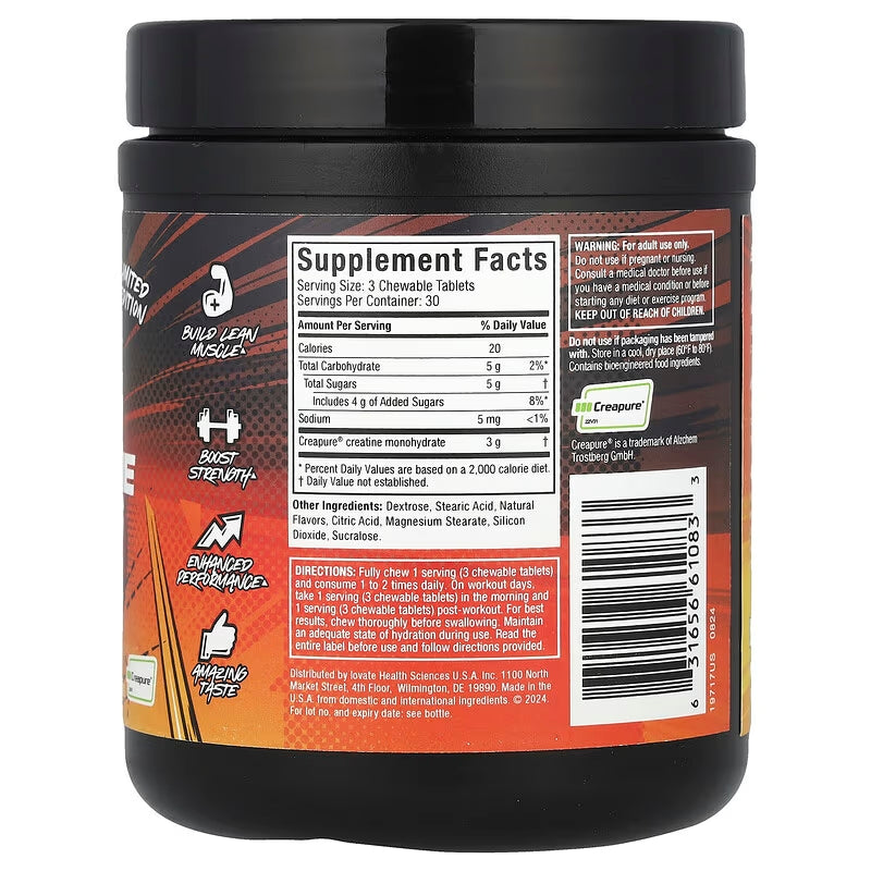 MuscleTech Limited Edition Creatine Chews Boogieman Punch 90 Chewable Tablets - Galeri