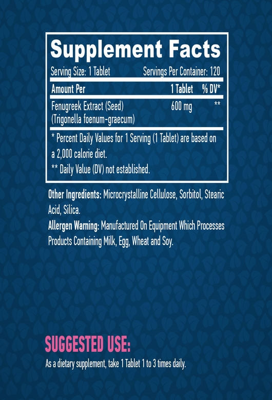 HAYA LABS Fenugreek 600 mg  120 Tabs - Galeri