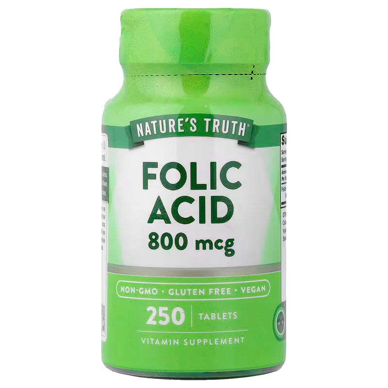 Nature's Truth Vitamin B9 Folate - Folic Acid 800 mcg 250 Tablet