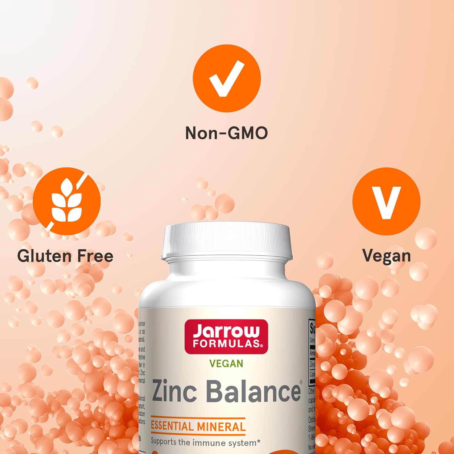 Jarrow Formulas Zinc Balance with Copper - Essential Minerals for Immune 15 mg 100 Veggie Caps - Galeri