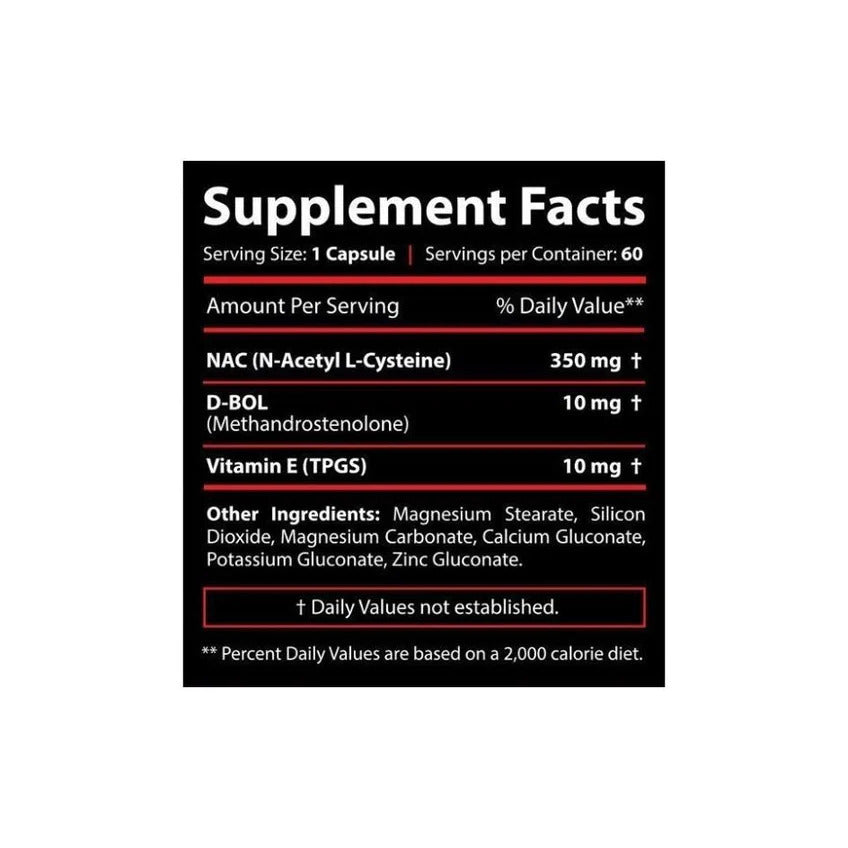 Core Labs X D-Bol Nac N-acetyl l-cysteine Bulk Up King 60 caps - Galeri