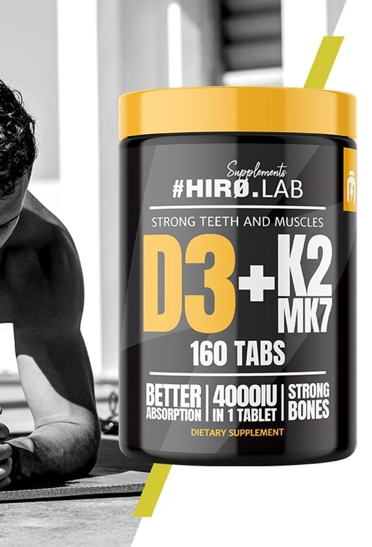 HIROLAB Vitamin D3 4000IU K2 MK7 160tabs. - Galeri