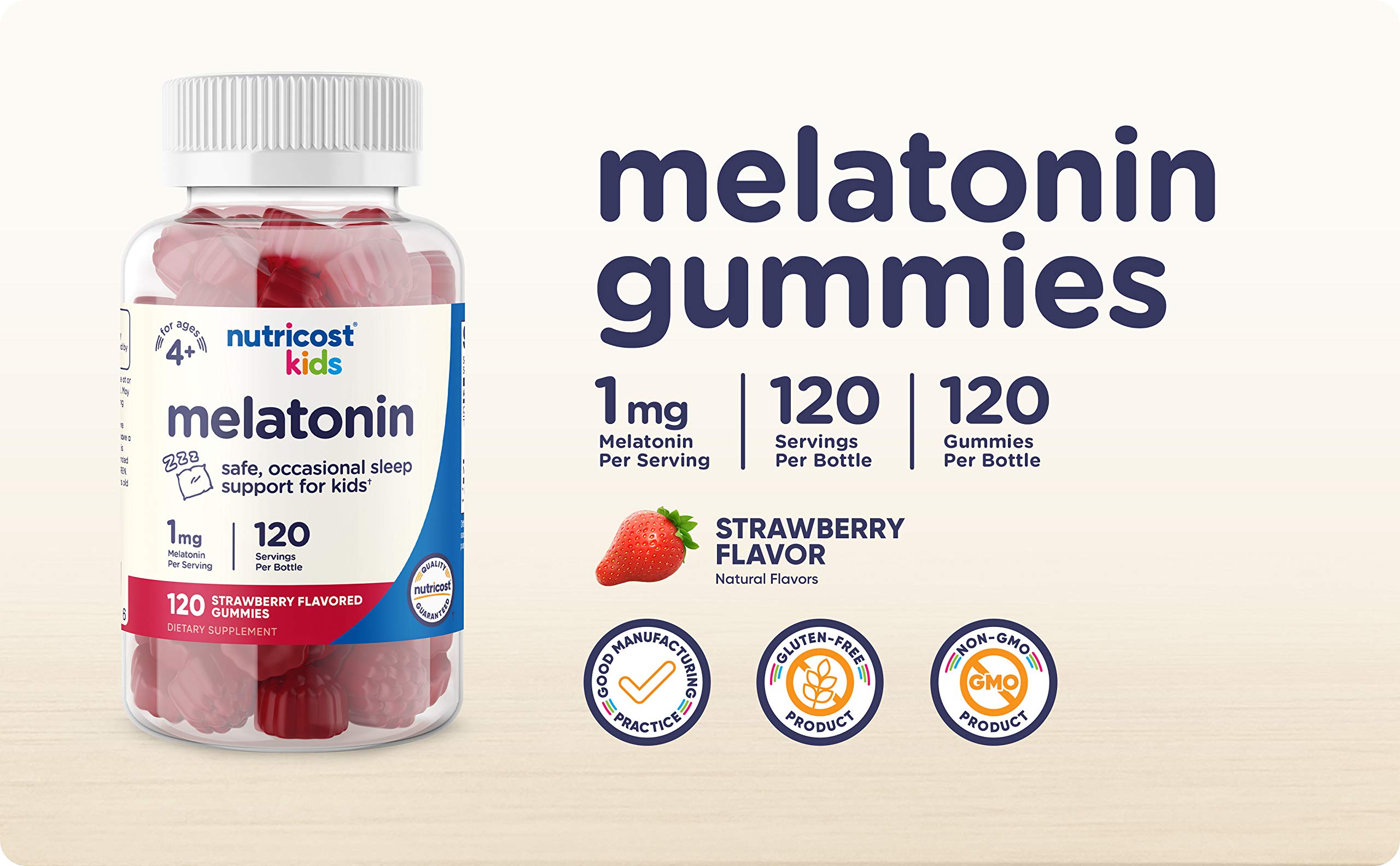 Nutricost Kids Melatonin +4 Age Gummies 120 - Galeri