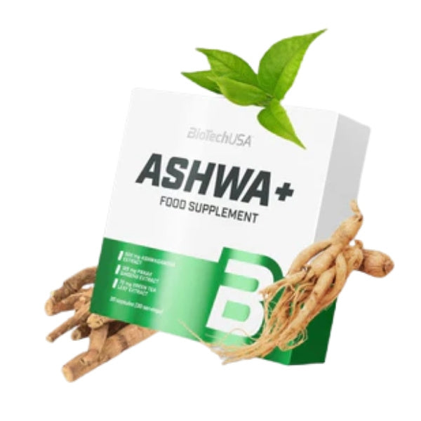 BiotechUsA Ashwagandha+Panax Ginseng+Egcg+Caffeine+Green Tea 700Mg - 30 caps - Galeri