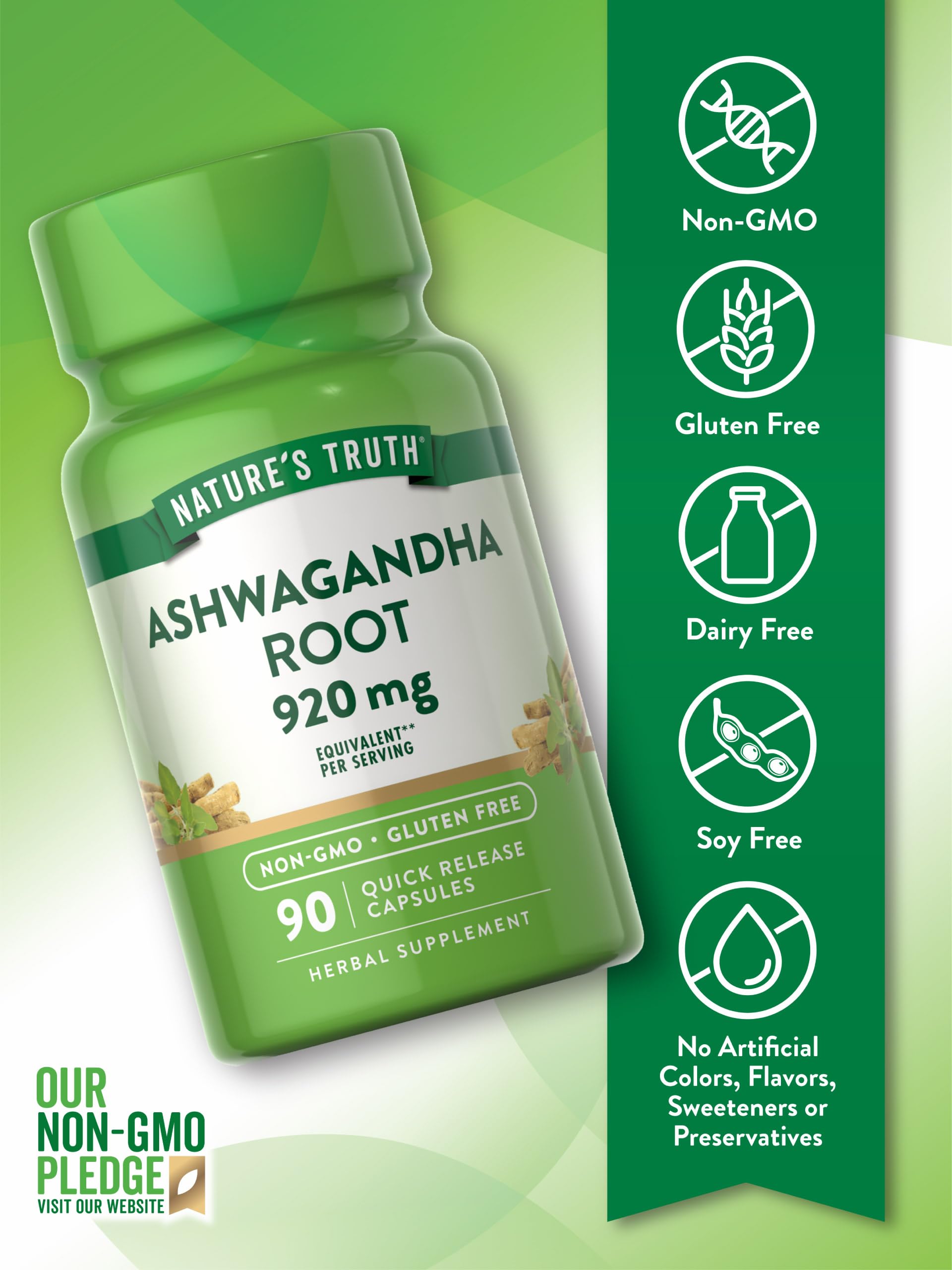Nature's Truth  Ashwagandha Root 460 mg, 90 Quick Release Capsules - Galeri