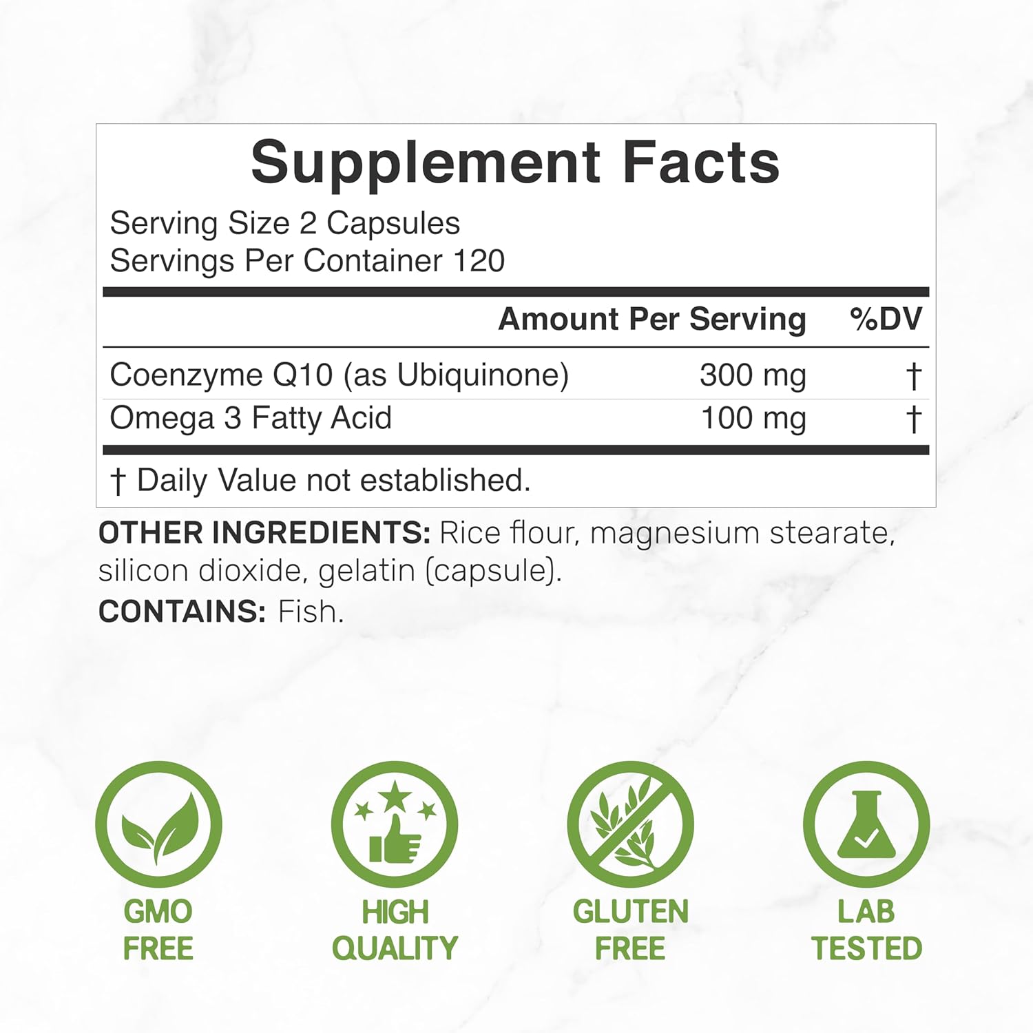 DEAL SUPPLEMENT CoQ10 Bioavailable Coenzyme Ubiquinon Omega 3 Heart Energy Brain Health Antioxidant Support 240 Caps - Galeri