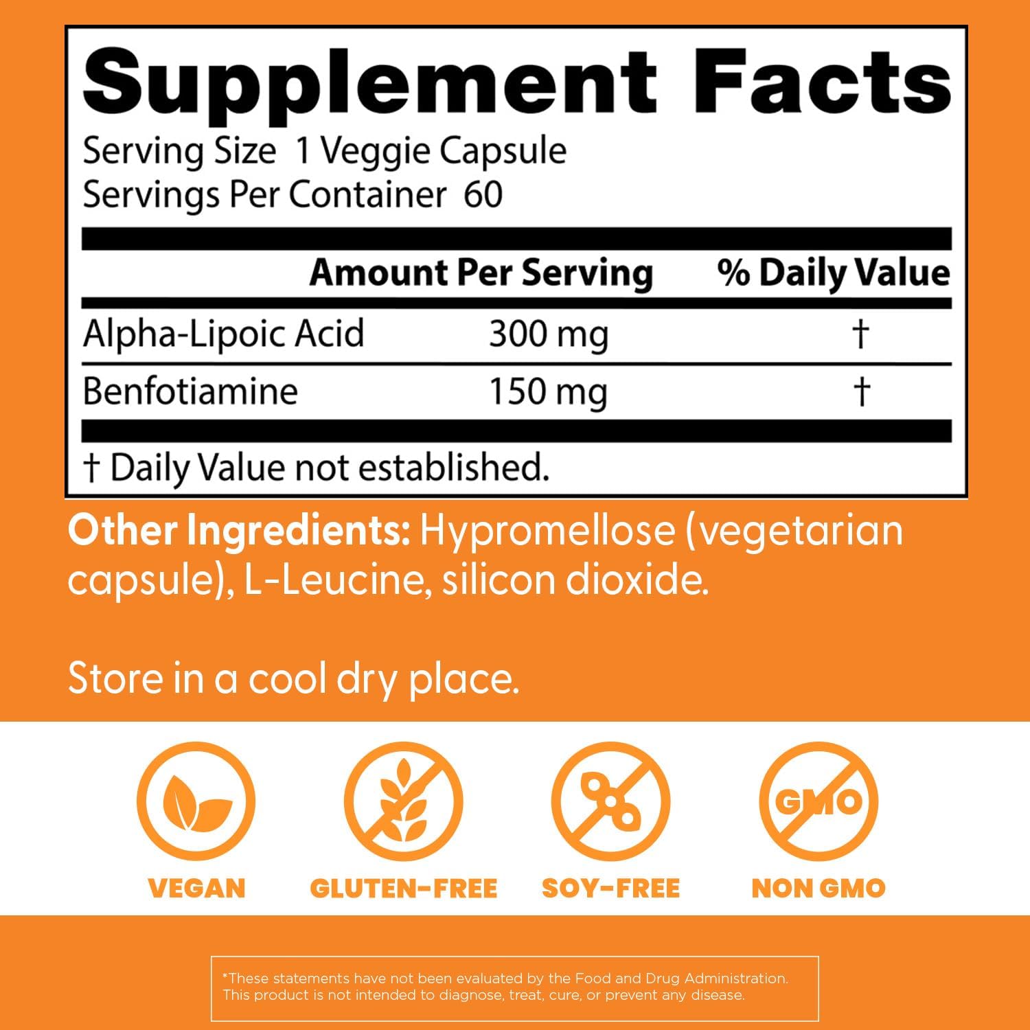 Doctor’s Best Doctor’s Best Benfotiamine 150 + Alpha Lipoic Acid 300 60 Veggie Capsul - Galeri