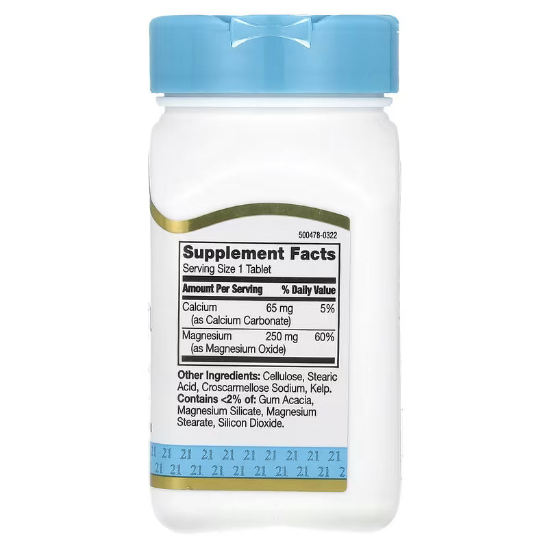 21st Century Magnesium Minerals Bone & Muscle Support 250 mg 110 Tablet - Galeri