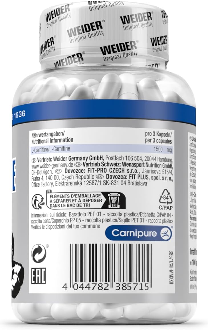 Weider L- Carnitine 1500 Mg 100 Caps - Galeri