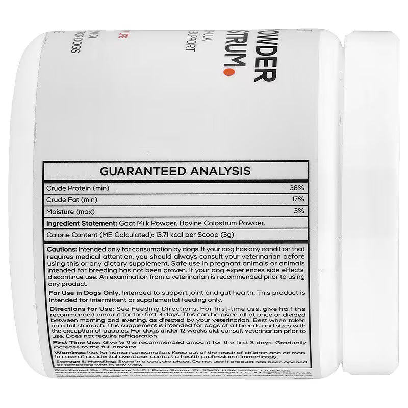 Codeage DNA Pet Goat Milk Powder and Colostrum For Dogs 90 g - Galeri