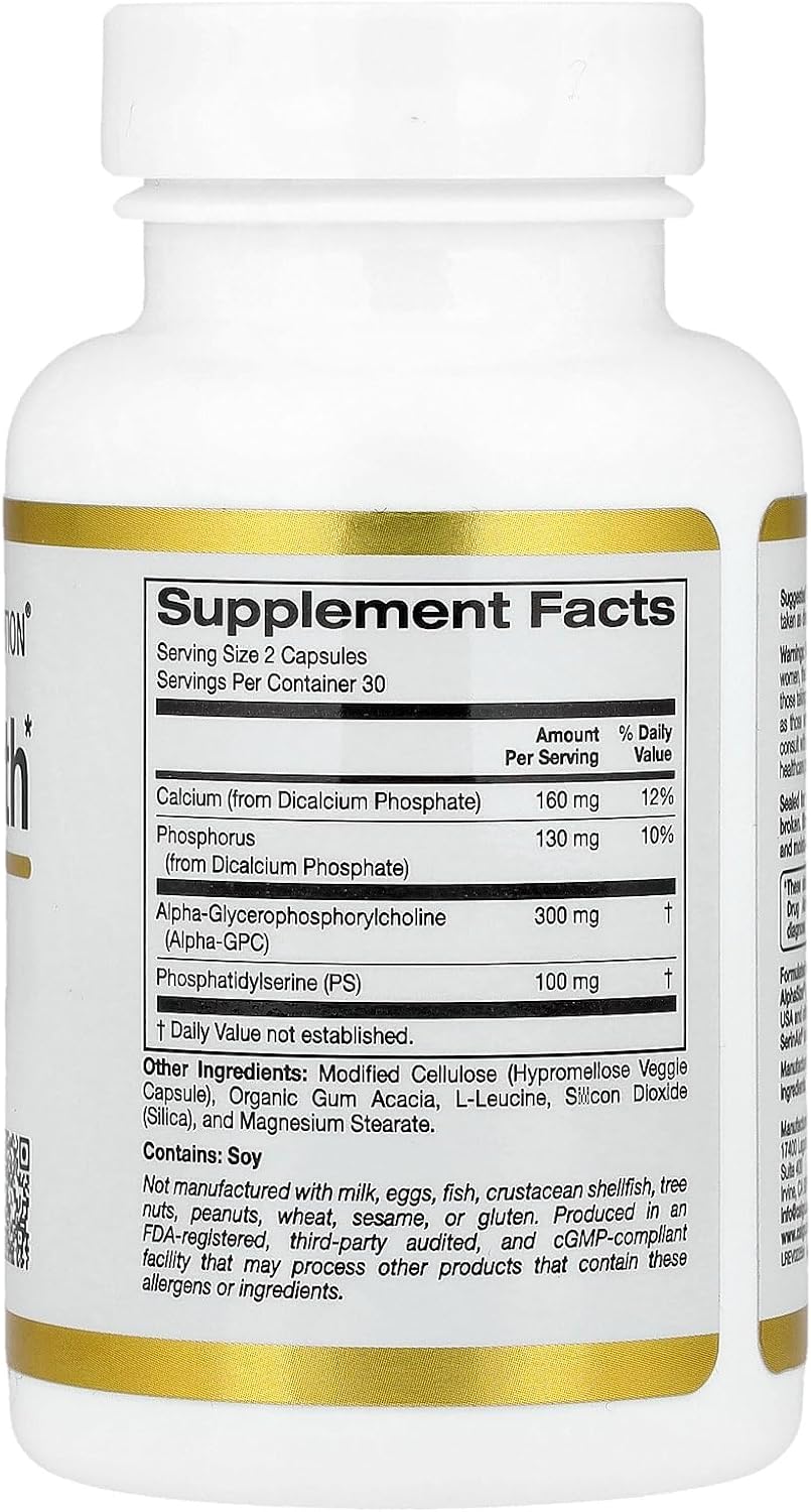 California Gold Nutrition Brain Health  60 Veggie Caps - Galeri
