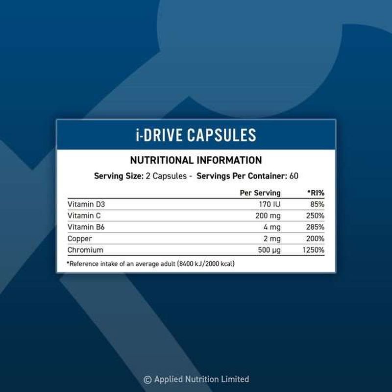 Applied Nutrition i-Drive İnsulin (Copper+Chromium+D3+C+B6 Capsules 120 Caps - Galeri